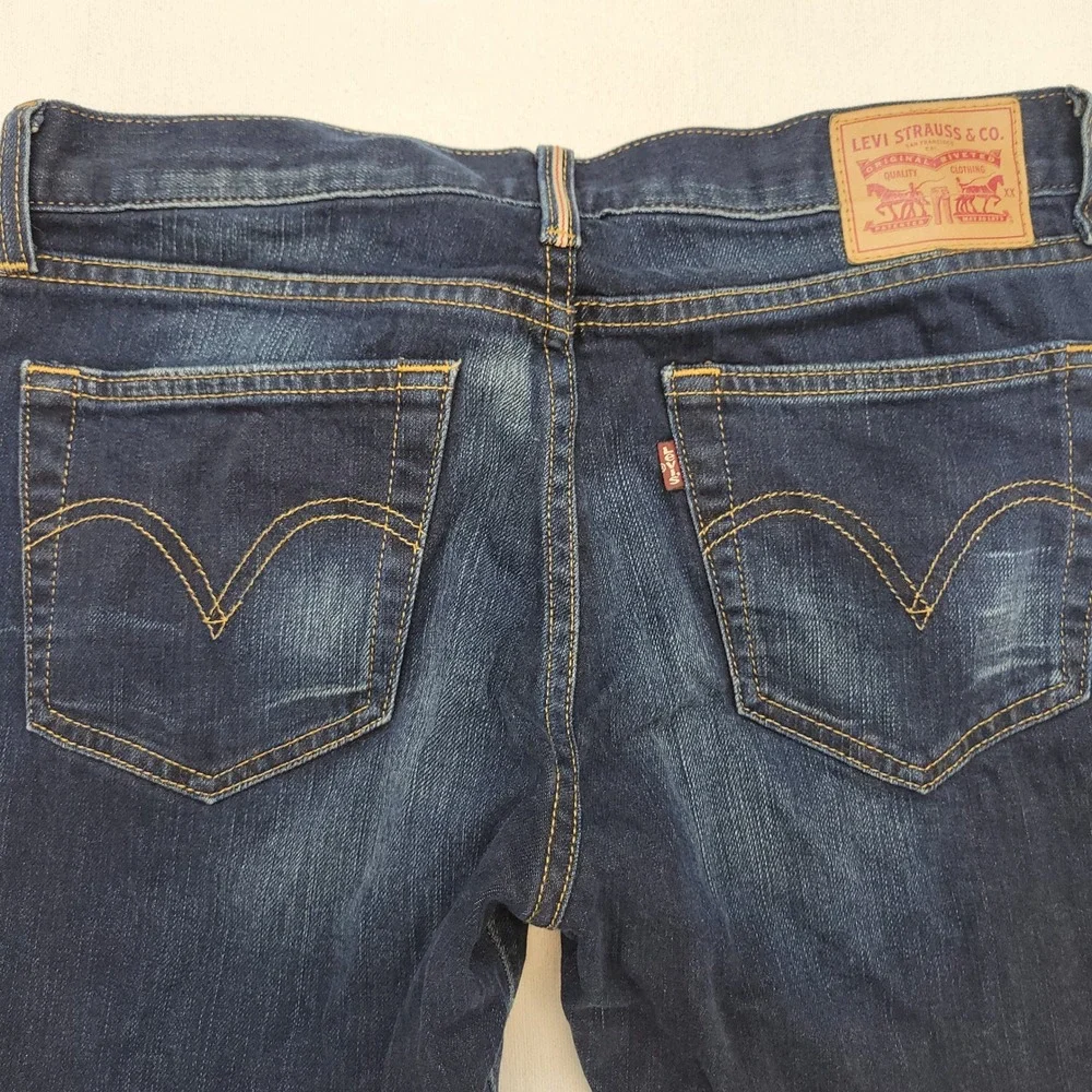 Levi's Skinny Jeans Mens 28x31 Blue Selvedge Dark Wash Denim‎